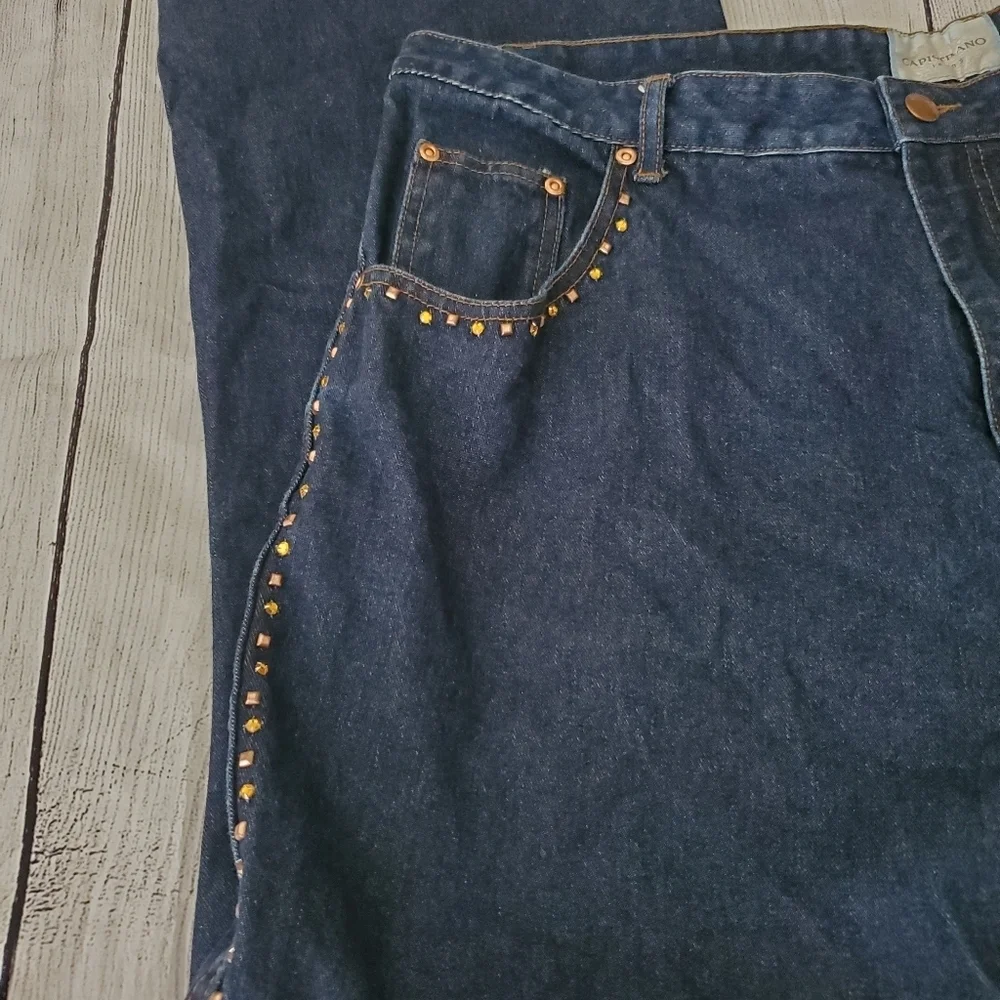 Capistrano Gold Beaded Jeans